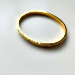 Designer inspired gold plated bracelet